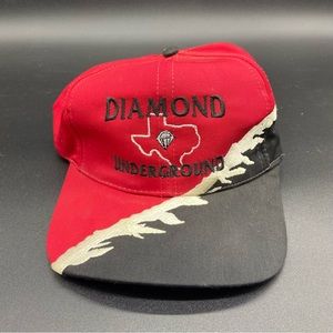 Diamond Underground Nissun Hat Cap Strap Red Wrap Embroidery Men Unisex